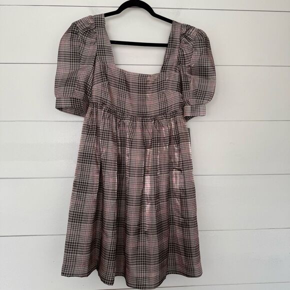 En Saison Women’s Small Plaid Babydoll Dress New - Picture 1 of 7